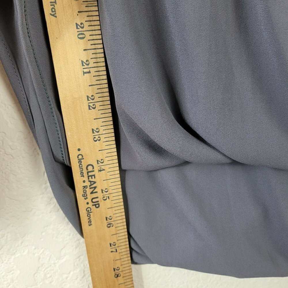 Style Tree Sz Sm Women's Drapey Blouse Gray Vintage Y2K Business Casual EUC - Picture 11 of 11